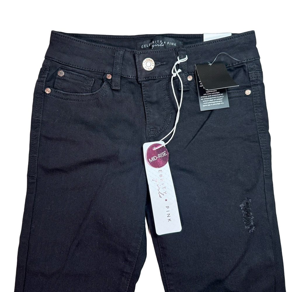 Celebrity Pink Girls Black Jeans Size 8 - Picture 4 of 5